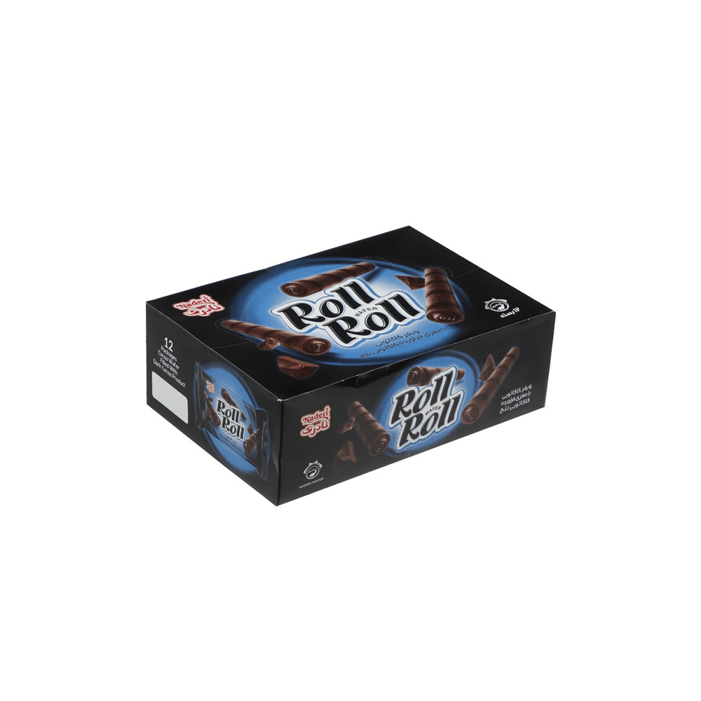 ویفر رول با مغز کرم کاکایو تلخ 40 گرم نادری