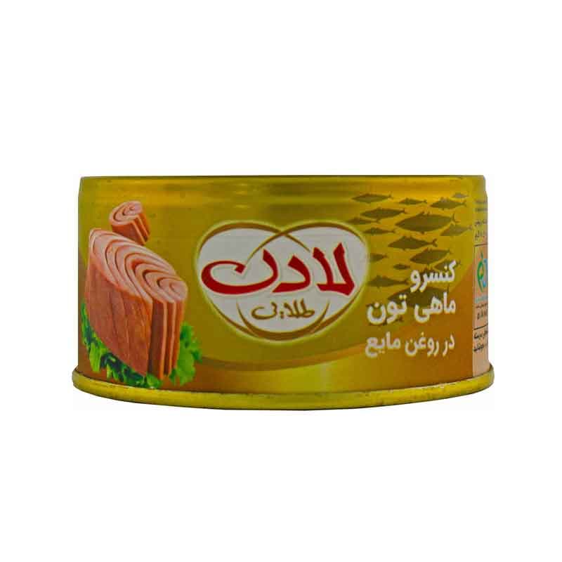 کنسرو تن ماهی روغن گیاهی لادن طلایی وزن 180 گرم