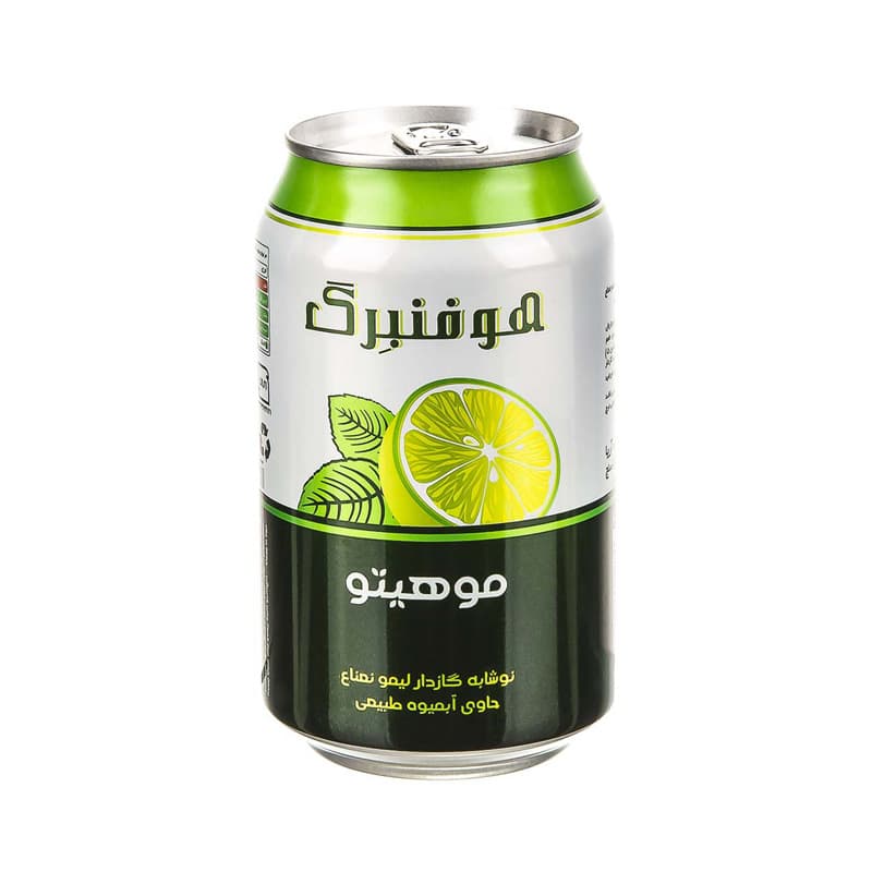 آبمیوه گازدار هوفنبرگ  طعم موهیتو حجم 330 میلی لیتر