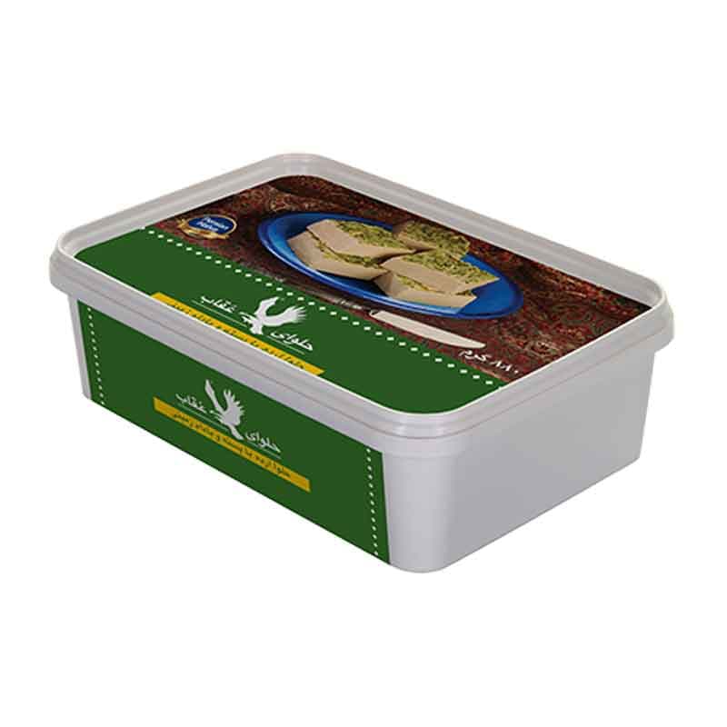 حلوا ارده با پسته و بادام زمینی عقاب وزن 800 گرم