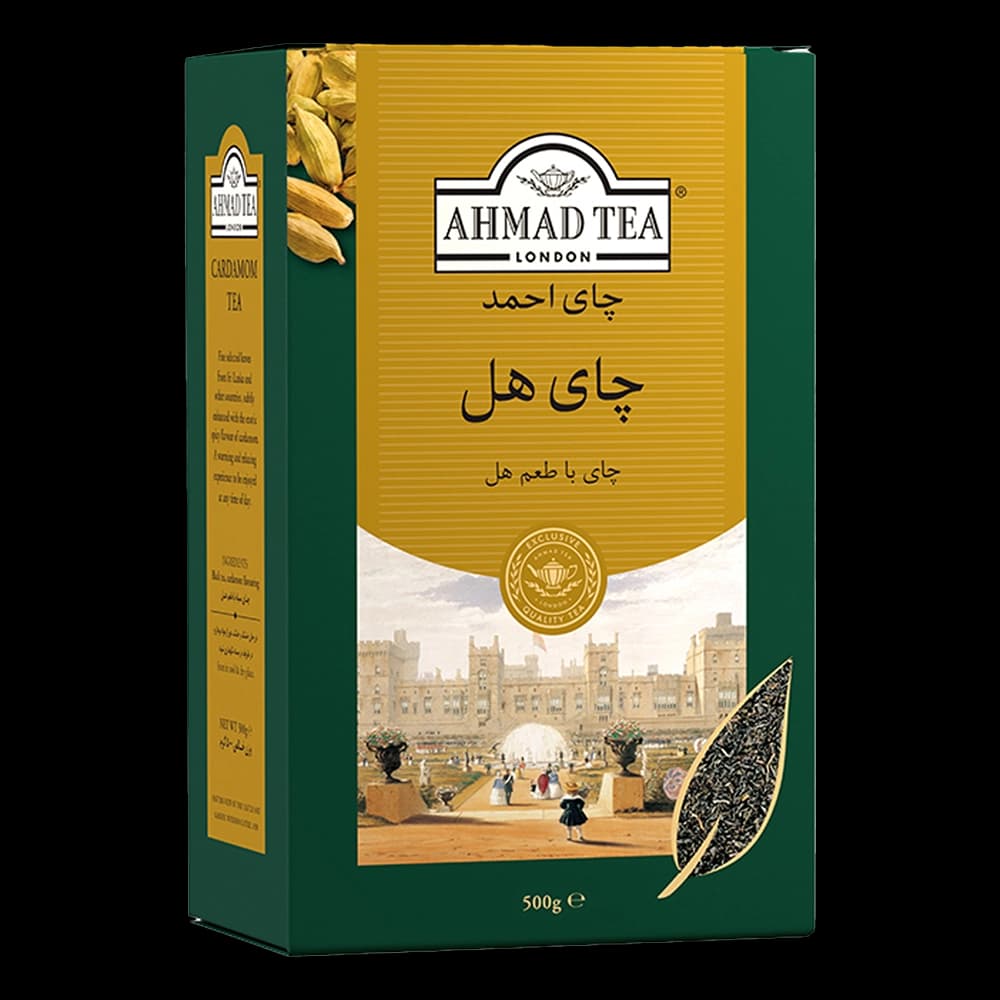چای سیاه با طعم هل 500 گرم احمد