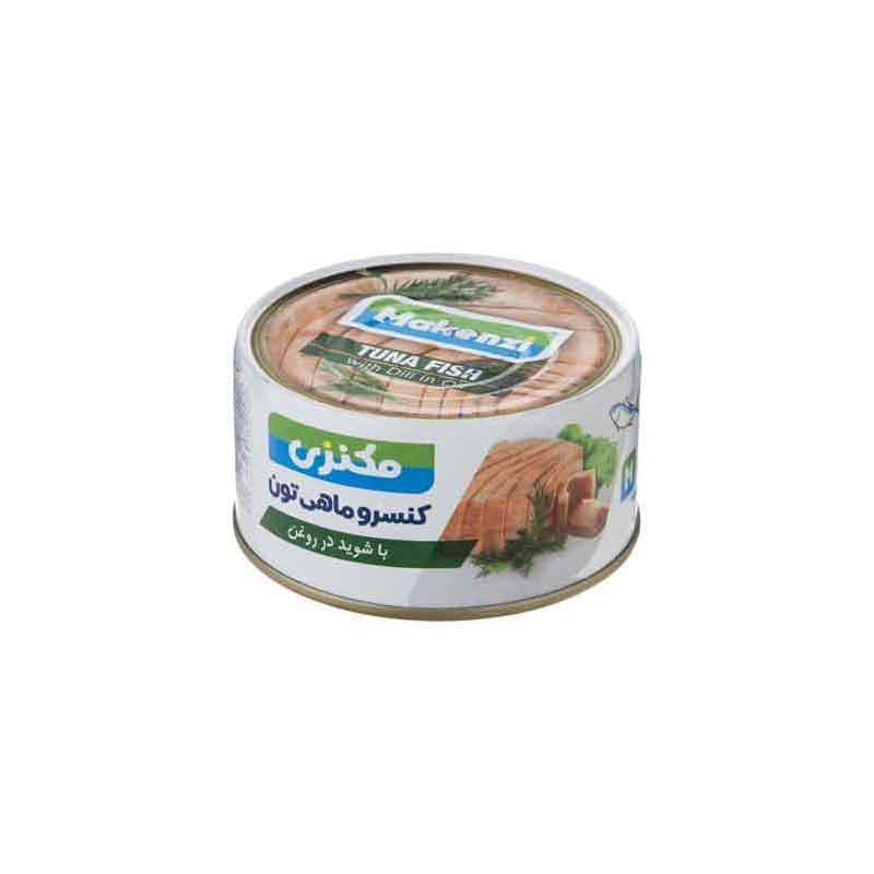 تن ماهی مکنزی با شوید در روغن وزن 180 گرم