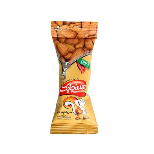 مغز بادام درختی سنجابک وزن 40 گرم