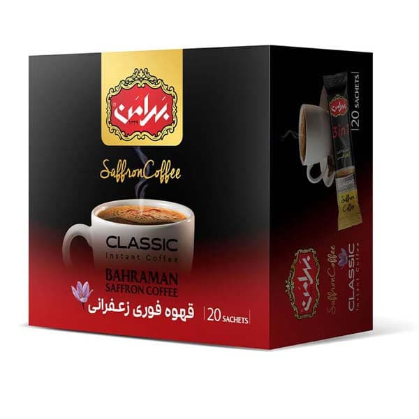 قهوه فوری زعفرانی 20 عددی بهرامن