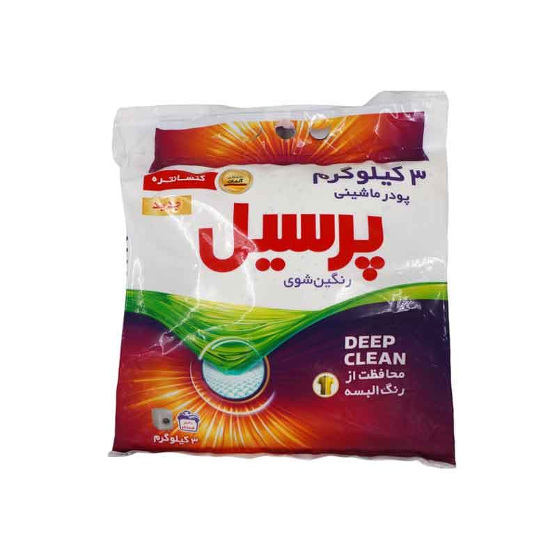 پودر ماشین لباسشویی پرسیل مدل رنگین  وزن 3 کیلو گرم