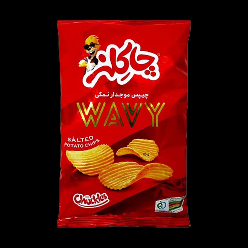 چيپس موج دار نمكي 110 گرم چاكلز