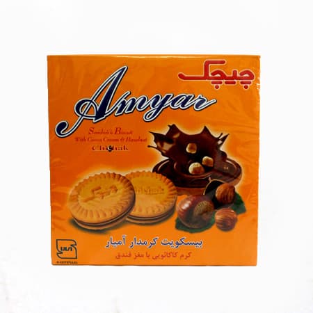 بیسکوییت پذیرایی آمیار کرمدار چیچک وزن 430 گرم