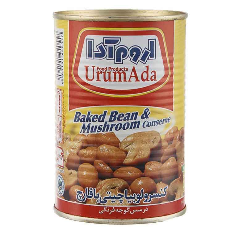 کنسرو لوبیا چیتی با قارچ اروم آدا وزن 400 گرم