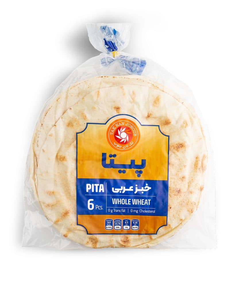 نان پیتا تک نان بسته 6 عددی