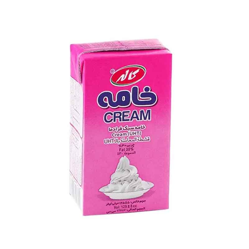 خامه کاله 25% چربی مدل تتراپک وزن 125 گرم