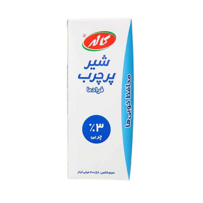 شیر پر چرب کاله 3% چربی حجم 200 میلی لیتر
