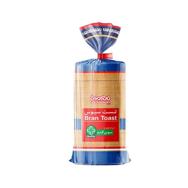 نان تست سبوس نان آوران وزن 500 گرم