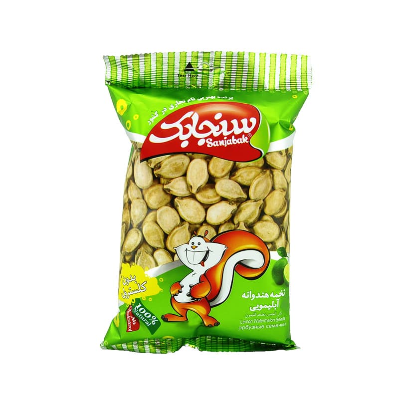 تخمه هندوانه سنجابک وزن 80 گرم