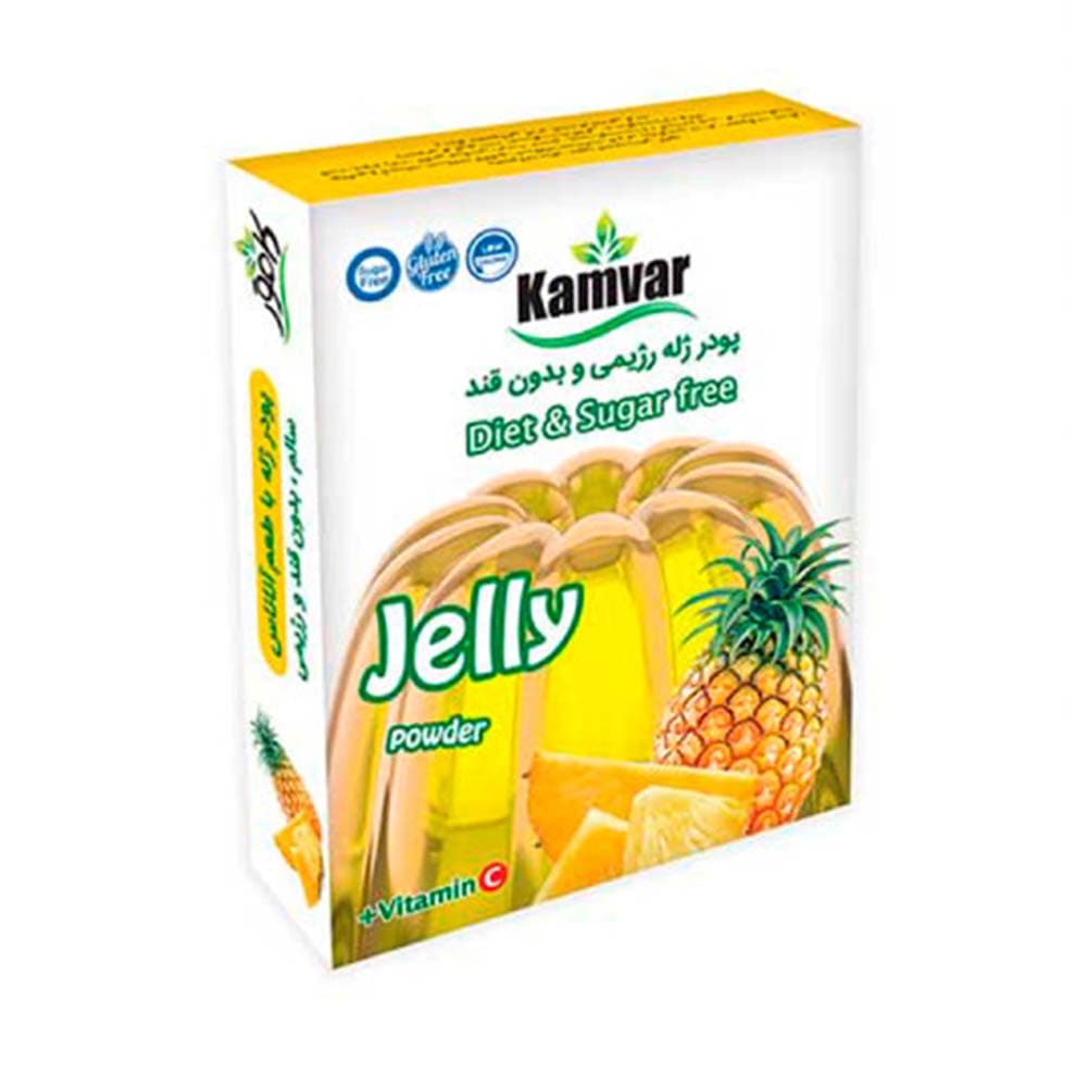 پودر ژله رژیمی و بدون قند با طعم آناناس 36 گرم کامور