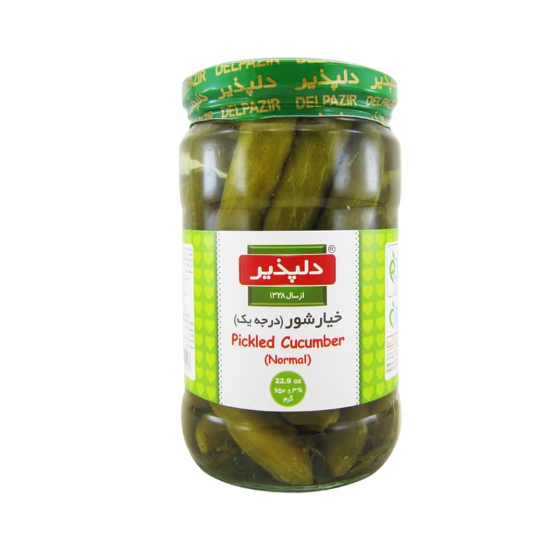خیارشور درجه یک دلپذیر وزن 650 گرم