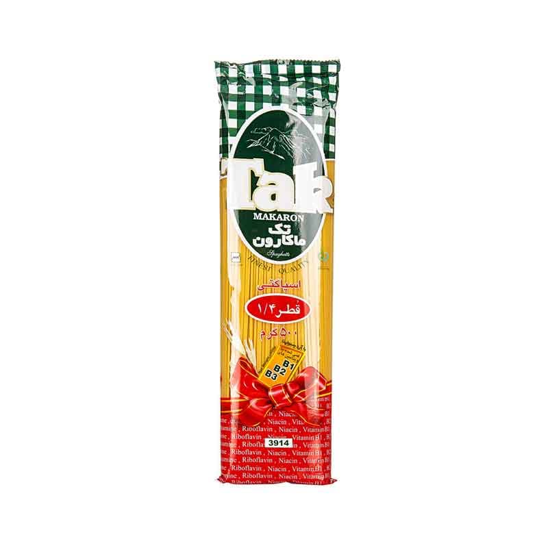 ماکارونی اسپاگتی  تک ماکارون قطر 1.4 وزن 500 گرم