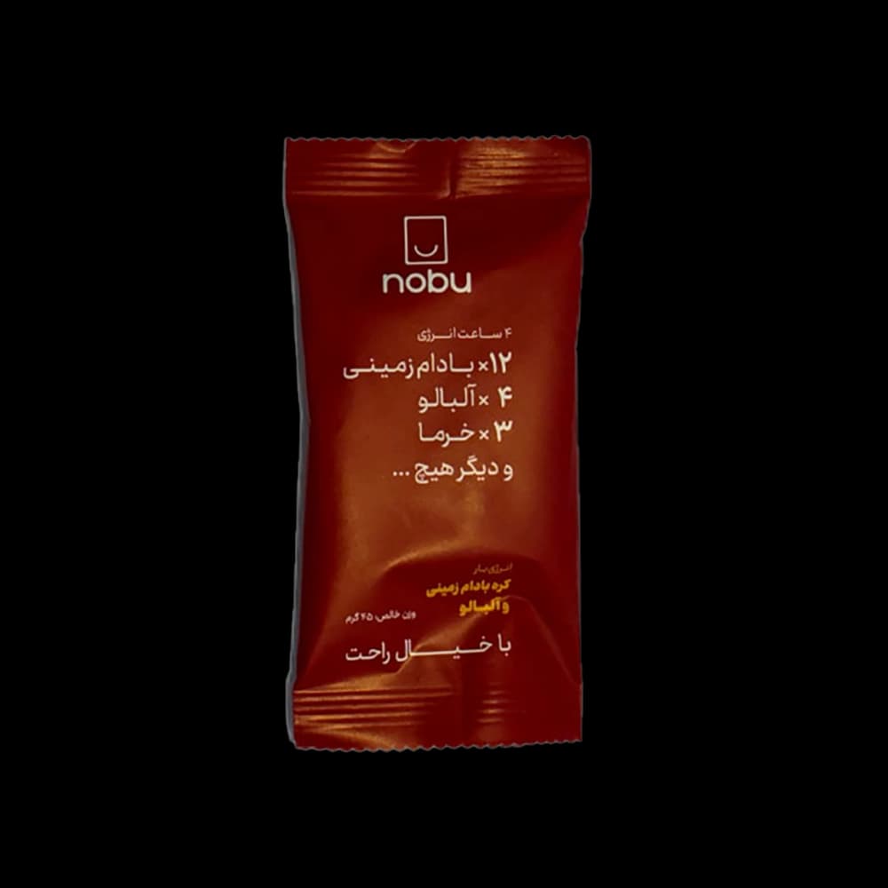 انرژی بار بدون گلوتن كره بادام زمينی و آلبالو نوبو 45 گرم تلاونگ