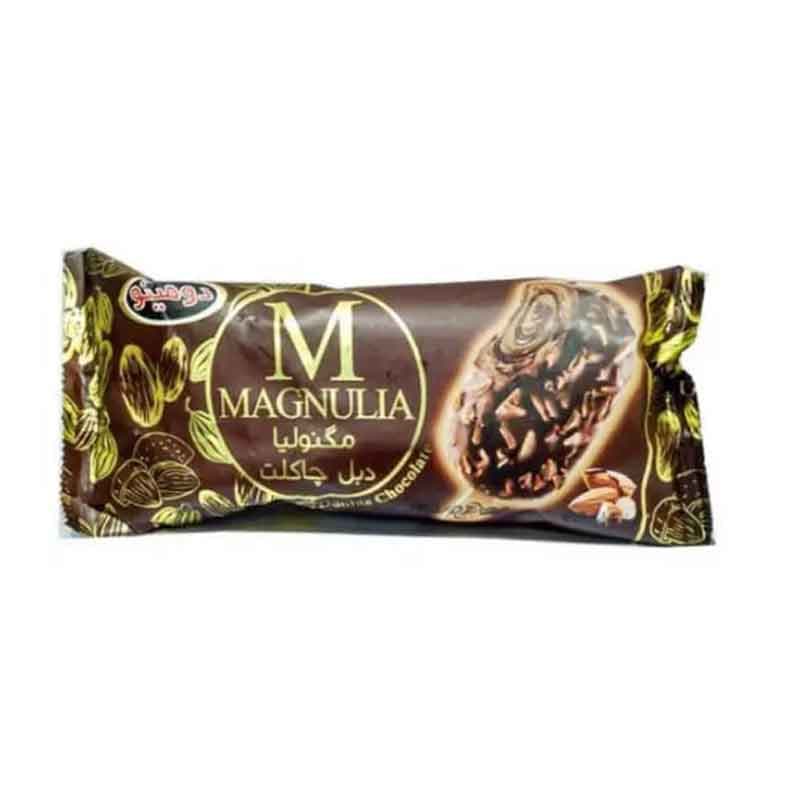 بستنی چوبی مگنولیا دومینو مدل دبل چاکلت وزن 85 گرم