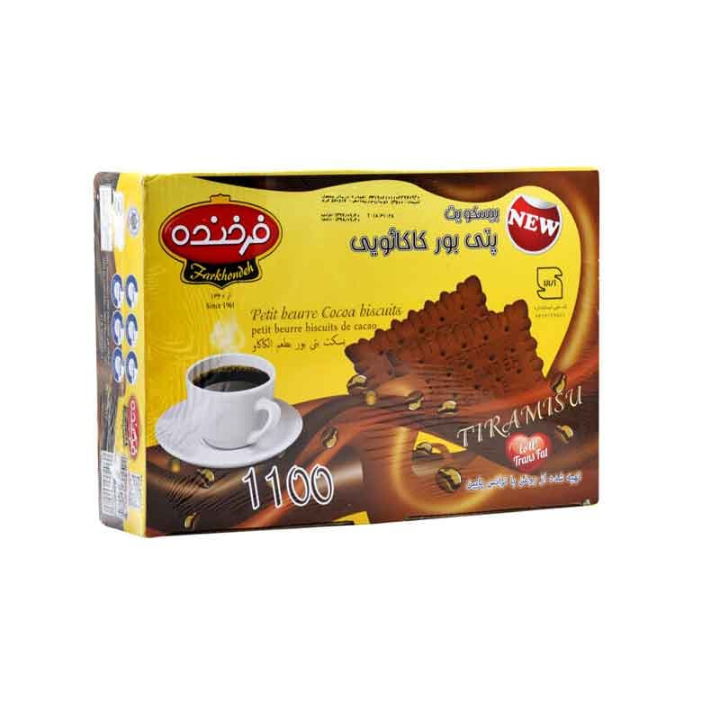 بیسکویت پتی بور فرخنده طعم  کاکایو وزن 1100 گرم