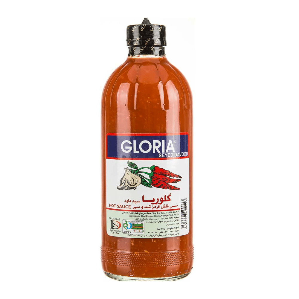سس فلفل قرمز و سیر 500 گرم گلوریا