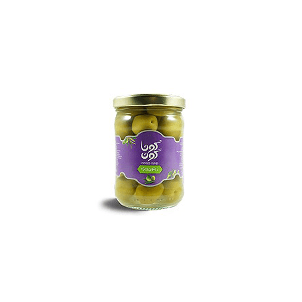 زیتون شور ممتاز شیشه 250 گرم گوناگون