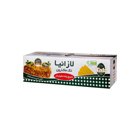 لازانیا شیاردار 300 گرمی تک ماکارون
