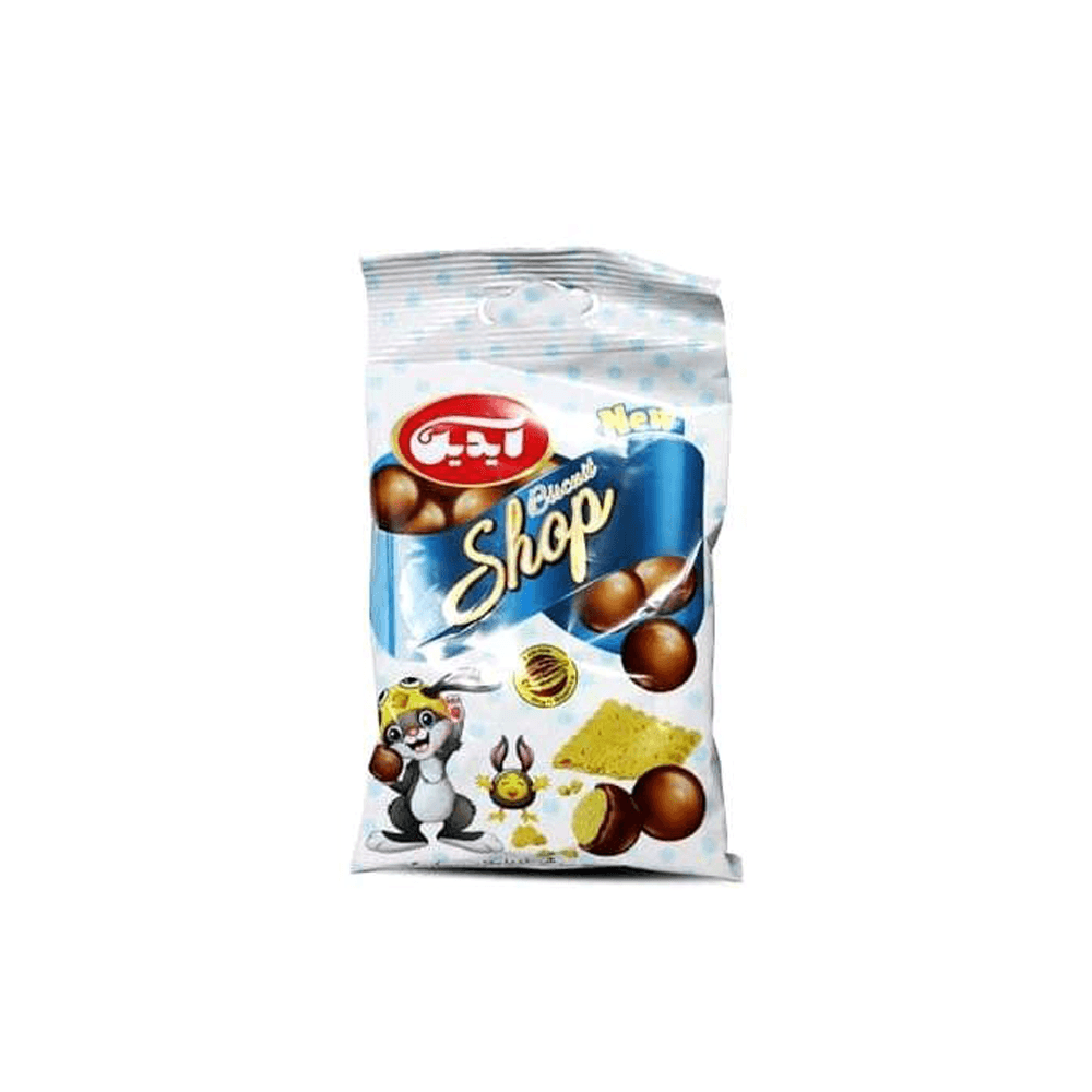دراژه شکلاتی با مغز بیسکوییت 50 گرم آیدین