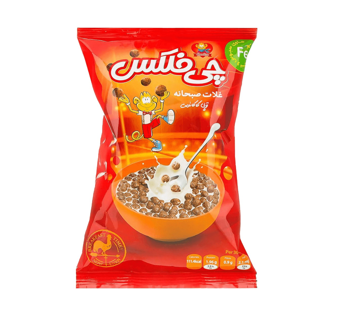 غلات صبحانه چی پف مدل توپی کاکایویی وزن 105 گرم