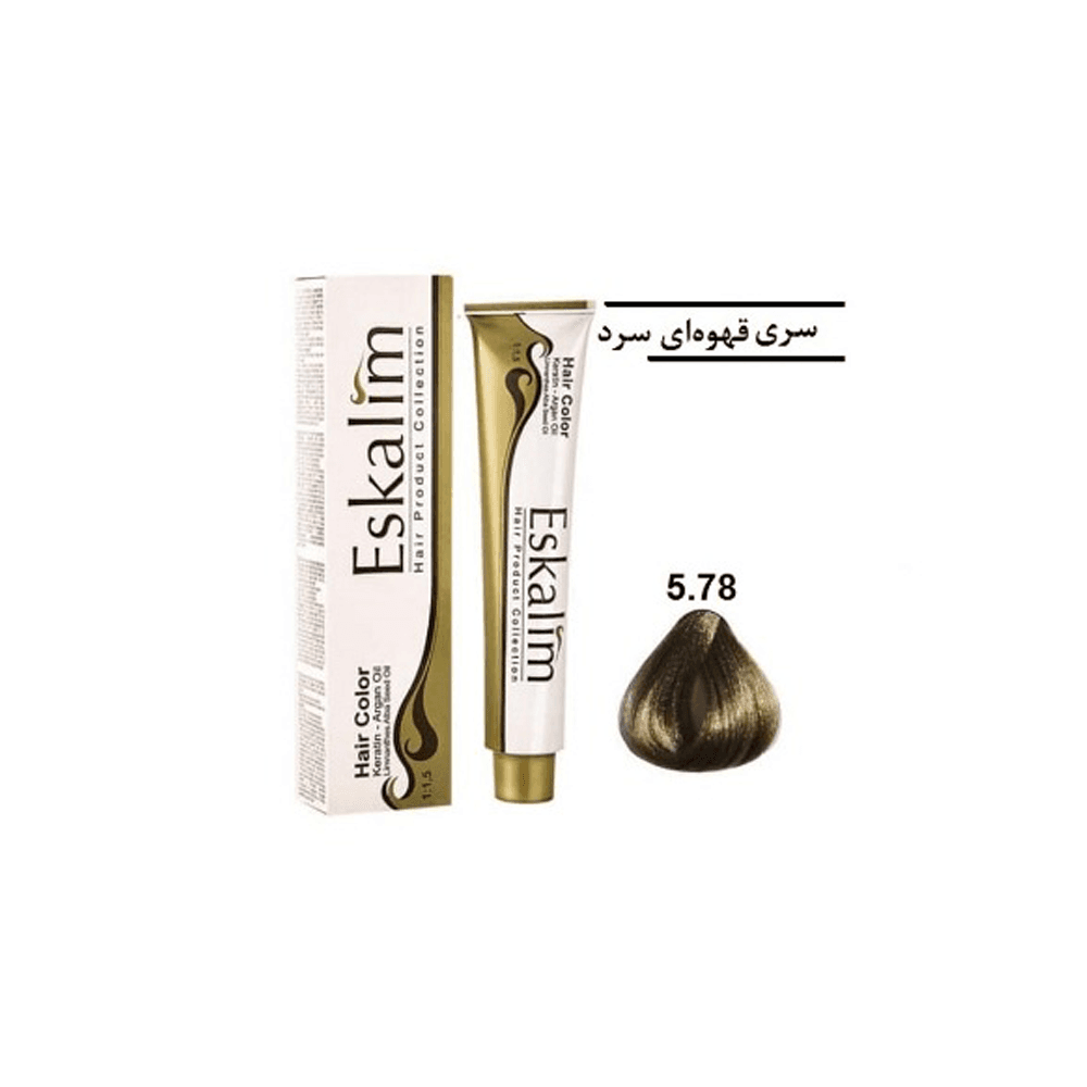 رنگ مو کیت کامل بدون آمونیاک شماره 5.57 اسکالیم