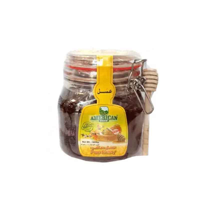 عسل  آمریکن فارم وزن 1 کیلو گرم