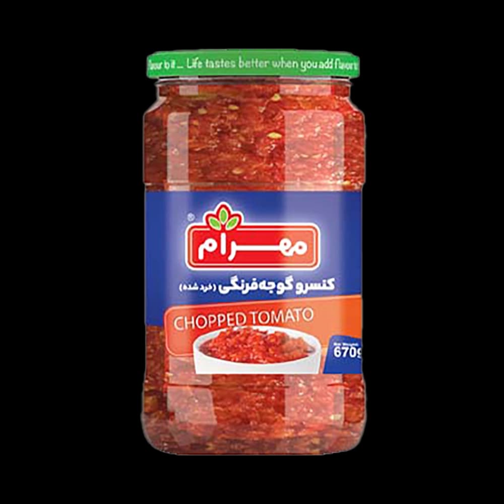 كنسرو گوجه فرنگی خورد شده 670 گرم مهرام
