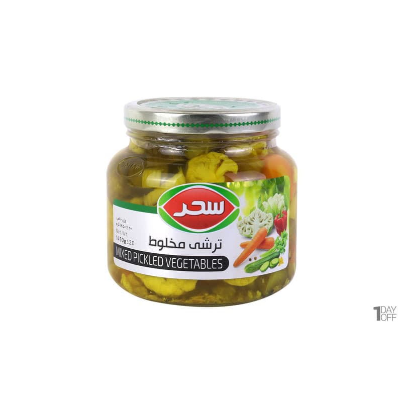 ترشی مخلوط شیشه 1450 گ سحر