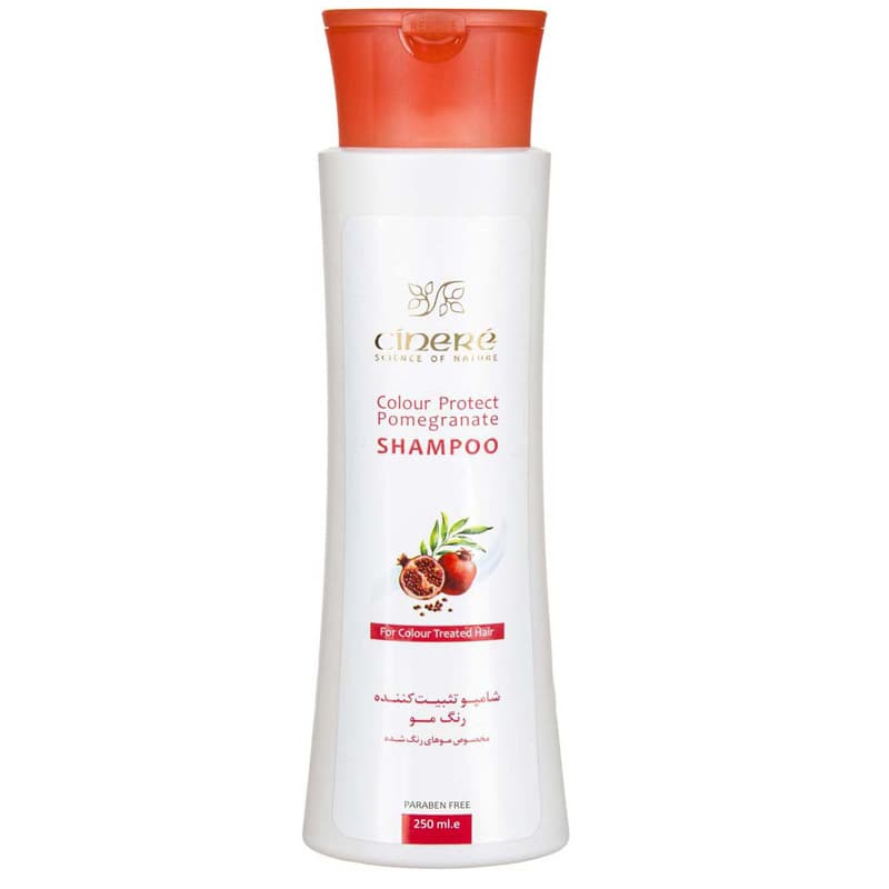 شامپو تثبیت کننده رنگ موی سینره مدل Colour Protect Pomegranatte حجم 250 میلی لیتر