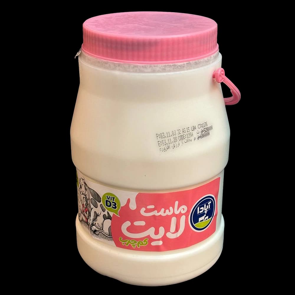 ماست کم چرب 1 درصد حاوی ویتامین دی لایت 1800 گرم آپادا