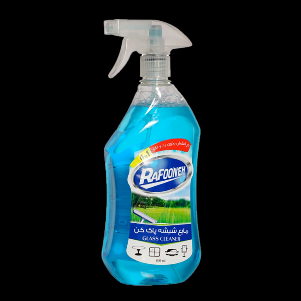 مایع شیشه پاک کن 1*4 آبی 800 میل رافونه