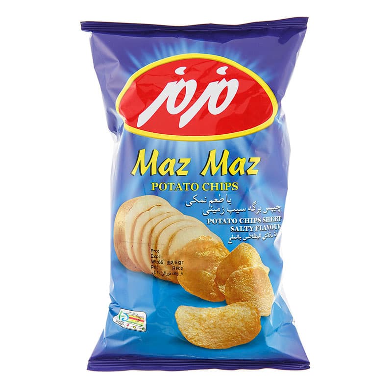 چیپس ساده مزمز یزن 60 گرم
