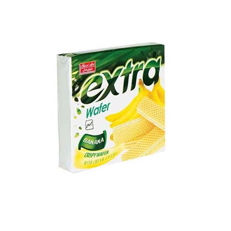 ویفر پذیرایی شیرین عسل طعم موز مدل اکسترا وزن 38 گرم