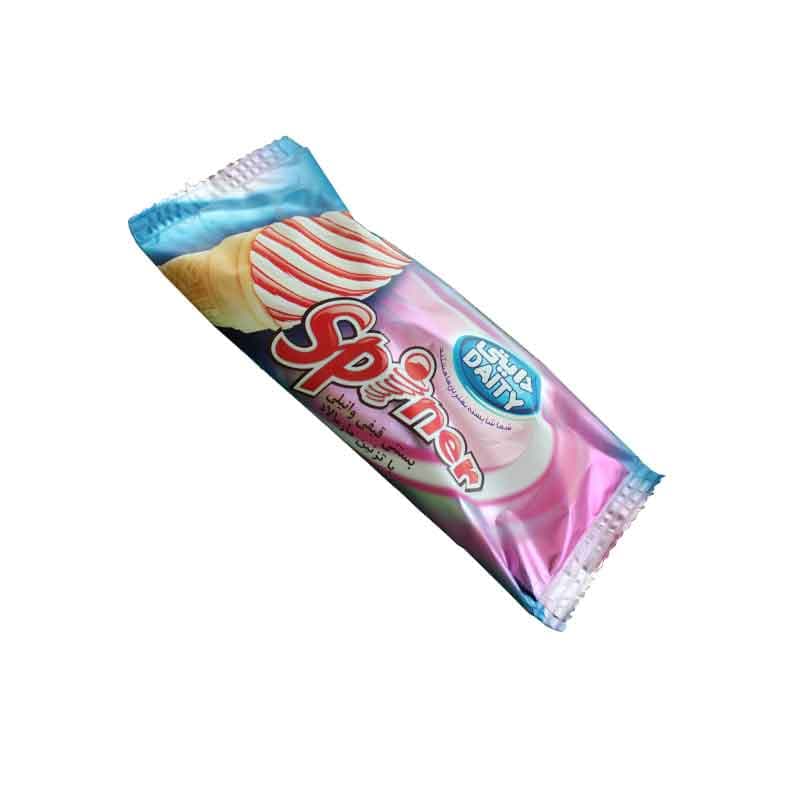 بستنی قیفی وانیلی اسپینر دایتی