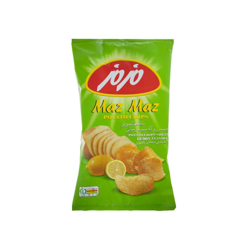 چیپس مزمز  طعم لیمویی وزن  60 گرم