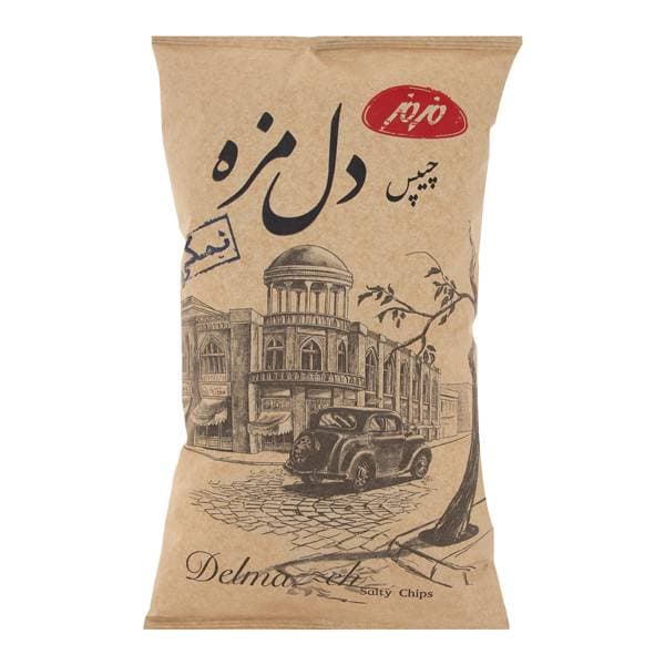 چیپس دل مزه طعم نمکی 180 گرمی مزمز