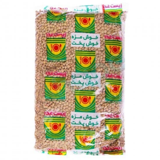 عدس سبز ریز 900 گرمی زیست غذا