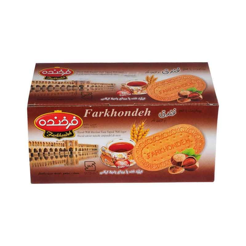 بیسکوییت فندقی فرخنده وزن 1000 گرم