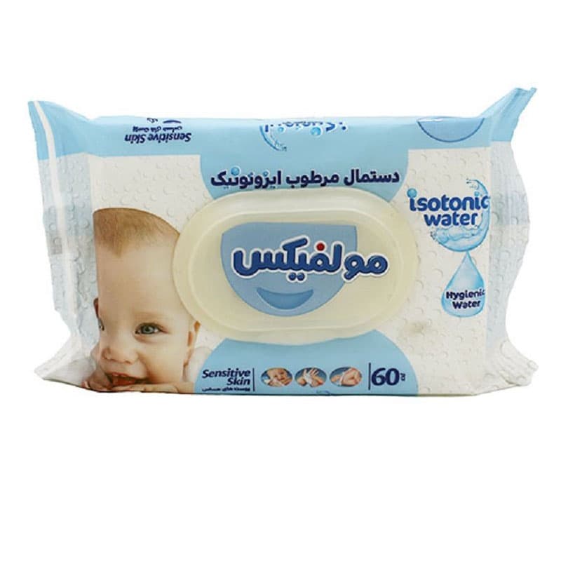دستمال مرطوب بچه ایزوتونیک 60عددی مولفیکس