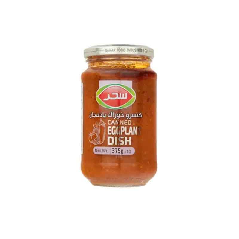 کنسرو خوراک بادمجان سحر وزن 375 گرم