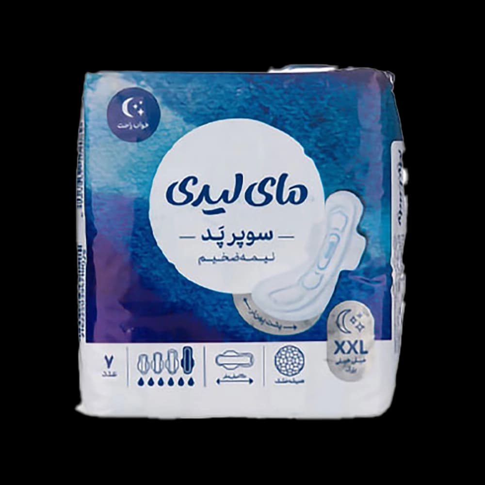 نواربهداشتی بالدار نیمه ضخیم همیشه خشک خیلی خیلی بزرگ سوپر پد 7 عددی مای لیدی