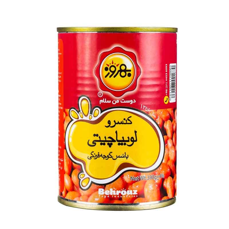 کنسرو لوبیا چیتی بهروز وزن 390 گرم