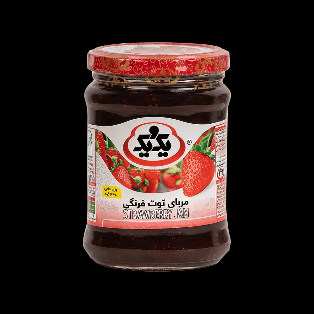 مربا توت فرنگی 340 گرم یک و یک