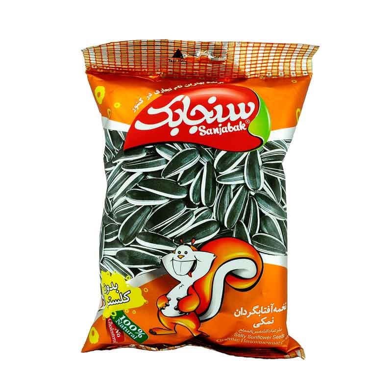 تخمه آفتابگردان نمکی سنجابک وزن  130 گرم