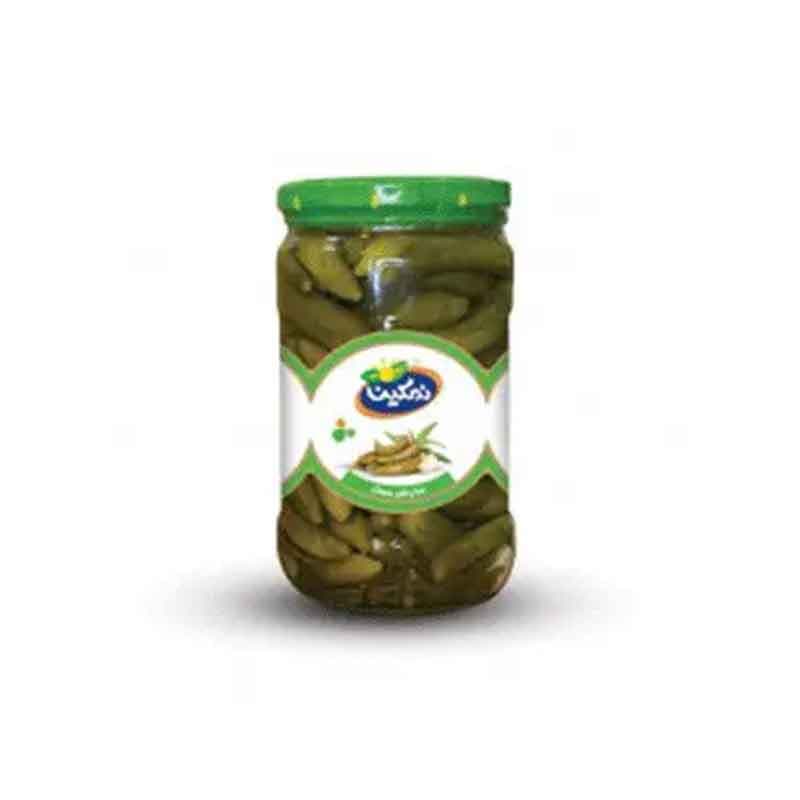 خیارشور شیشه نمکین وزن 1500 گرم