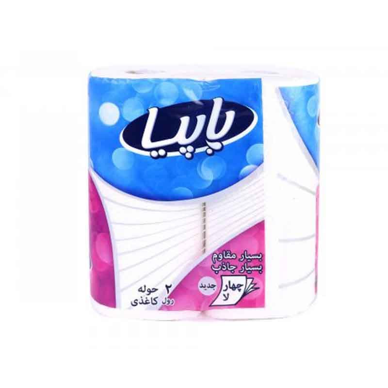 دستمال حوله کاغذی پاپیا 4 لایه 2 رول